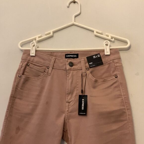 EXPRESS JEANS Mauve skinny super stretch Size 28 NWT - Picture 3 of 6